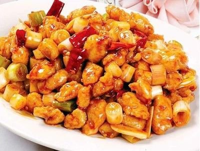宫保鸡丁+雪花鸡扒+鱼蛋