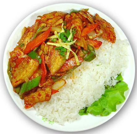 孜然肉片饭