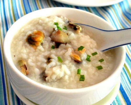 叉烧淡菜粥