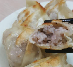 煎爽滑鲜肉香芋饺